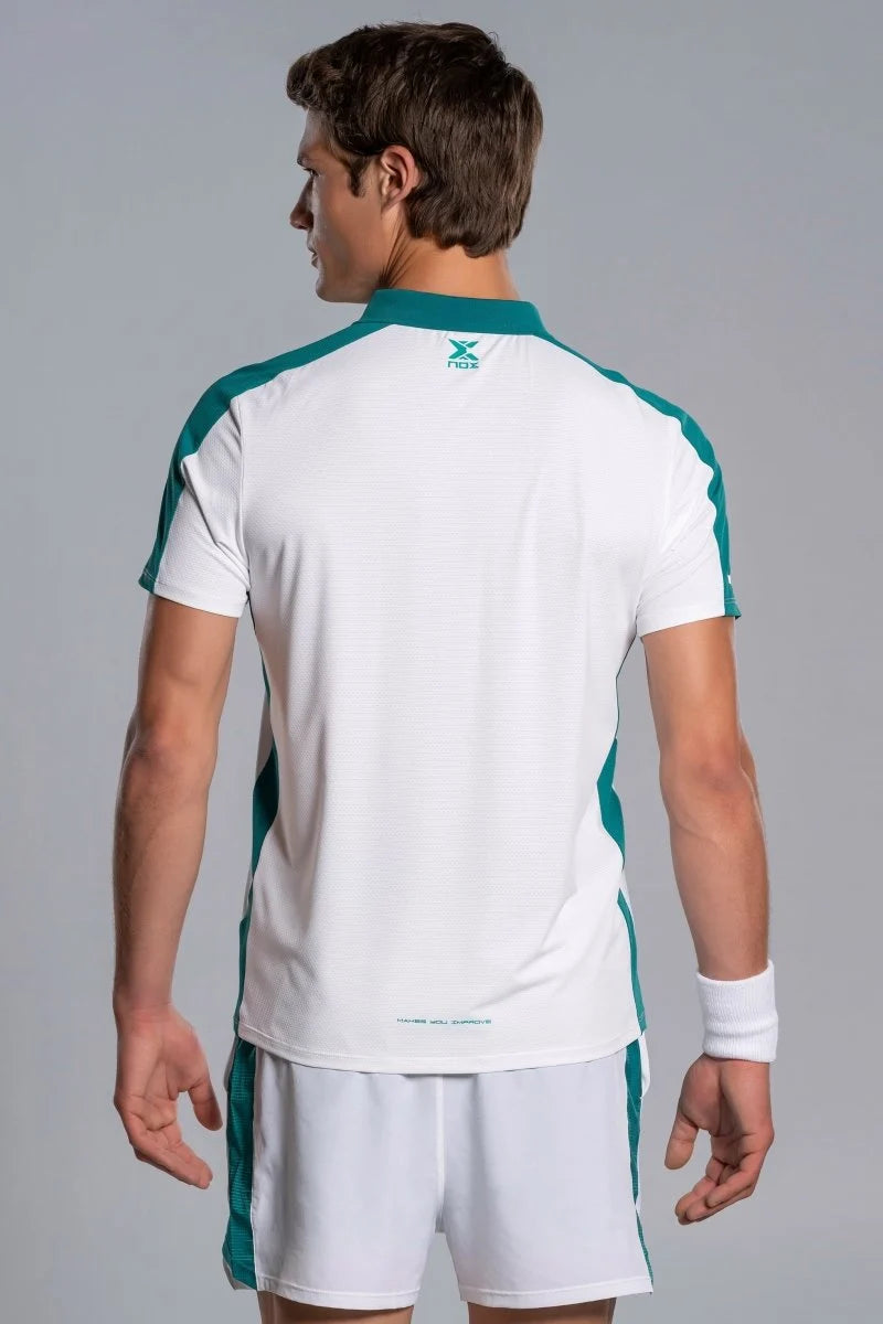 NOX Men’s Pro White/Ivy Green Polo