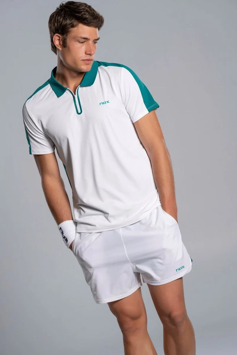 NOX Men’s Pro White/Ivy Green Polo