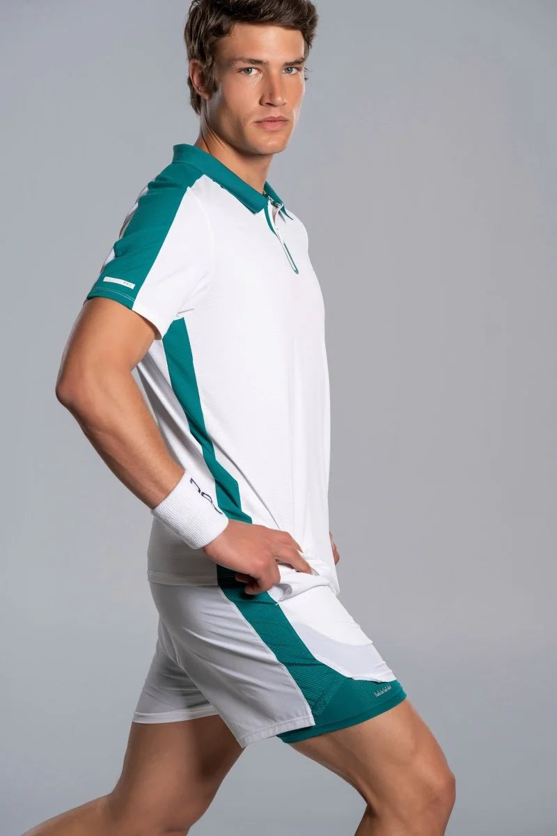 NOX Men’s Pro White/Ivy Green Polo