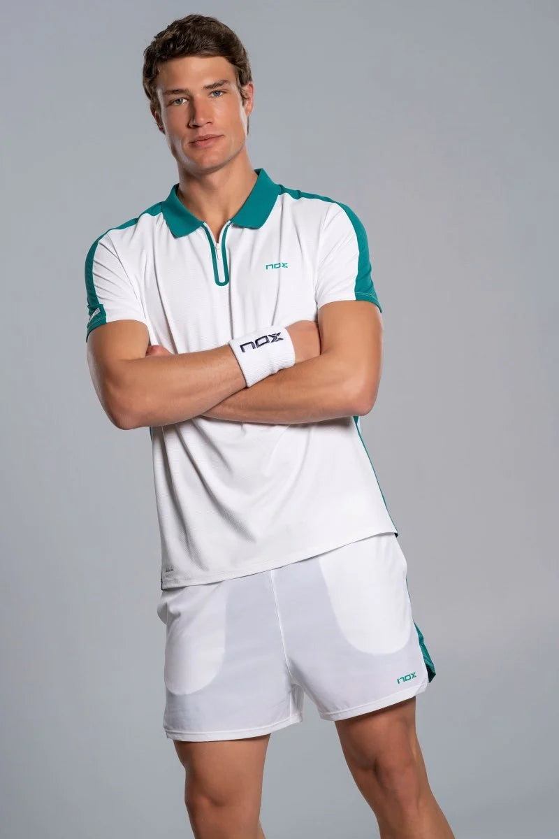 NOX Men’s Pro White/Ivy Green Polo