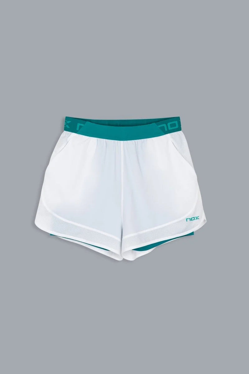 NOX Women’s Pro Shorts White/Ivy Green