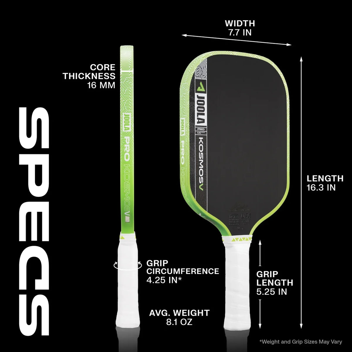 JOOLA Kosmos Pro V Pickleball Paddle - Tyson McGuffin - Federico Staksrud