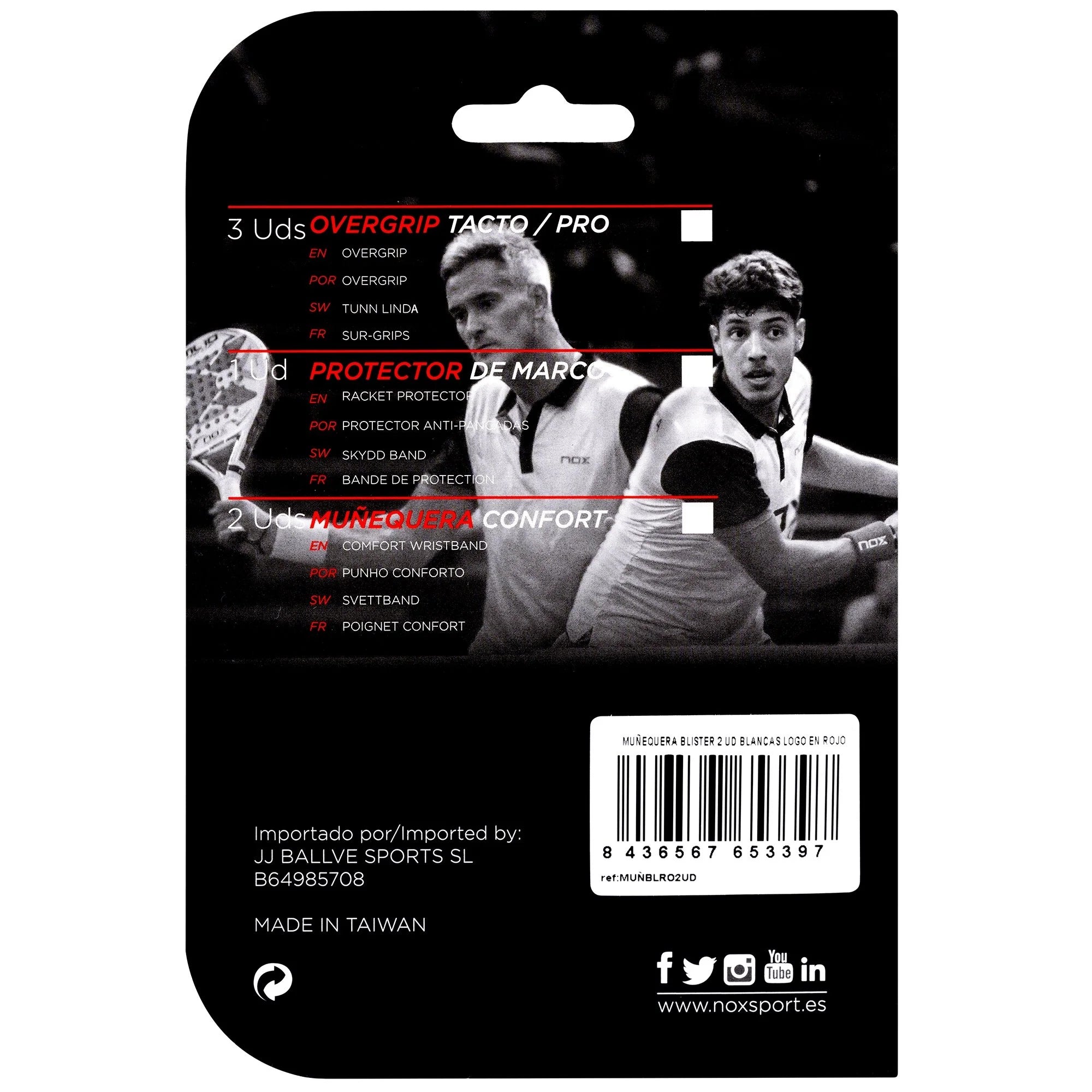 Nox Sport Navy White/Red Wristband