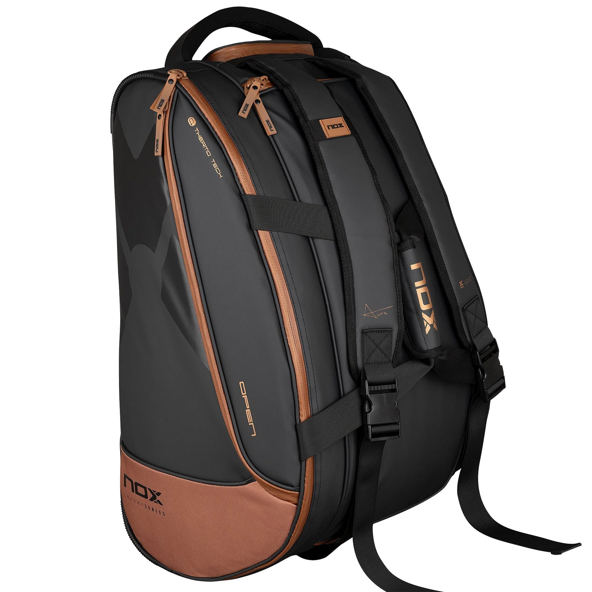 Nox Luxury Open Series Black/Brown racket bag
