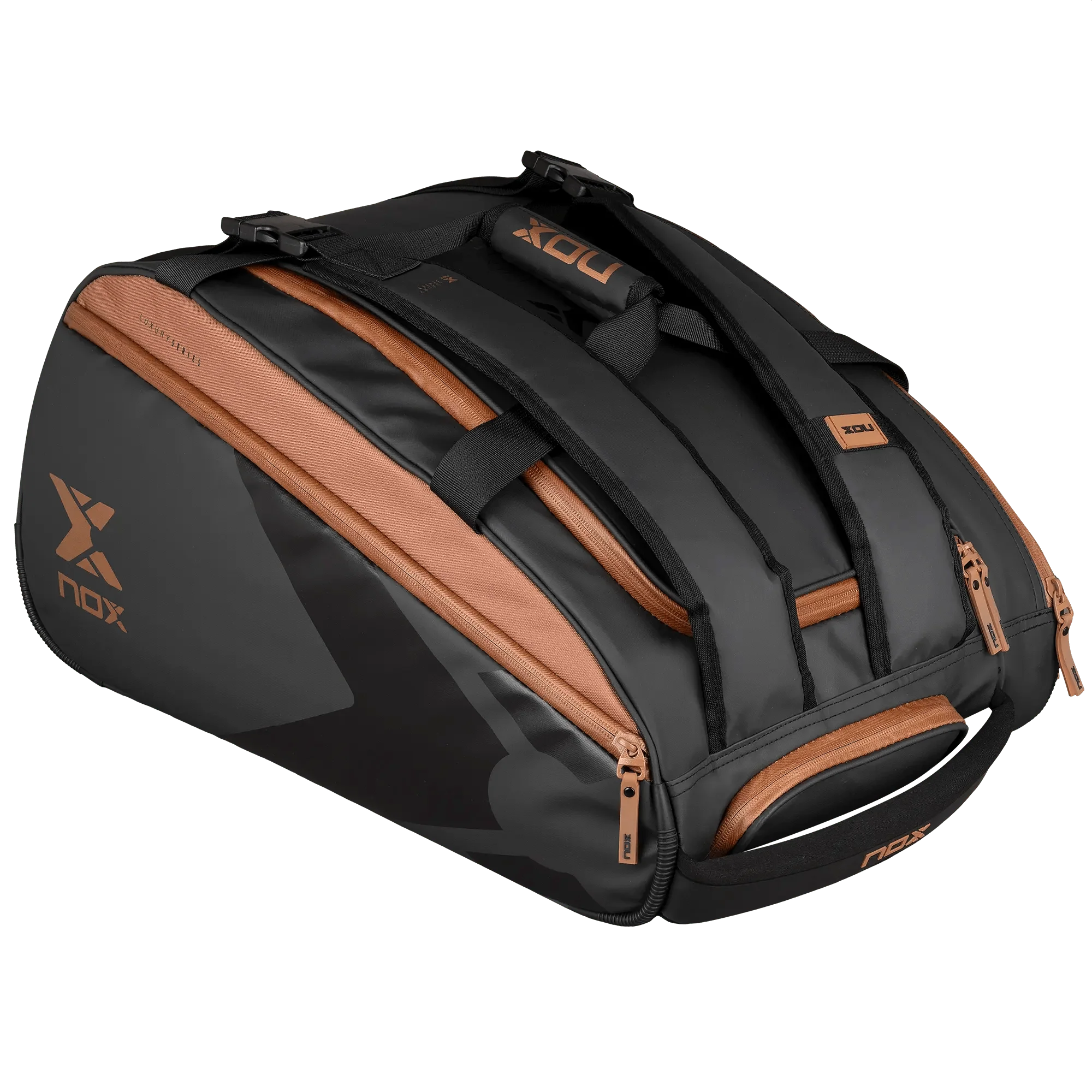 Nox Luxury Open Series Black/Brown racket bag