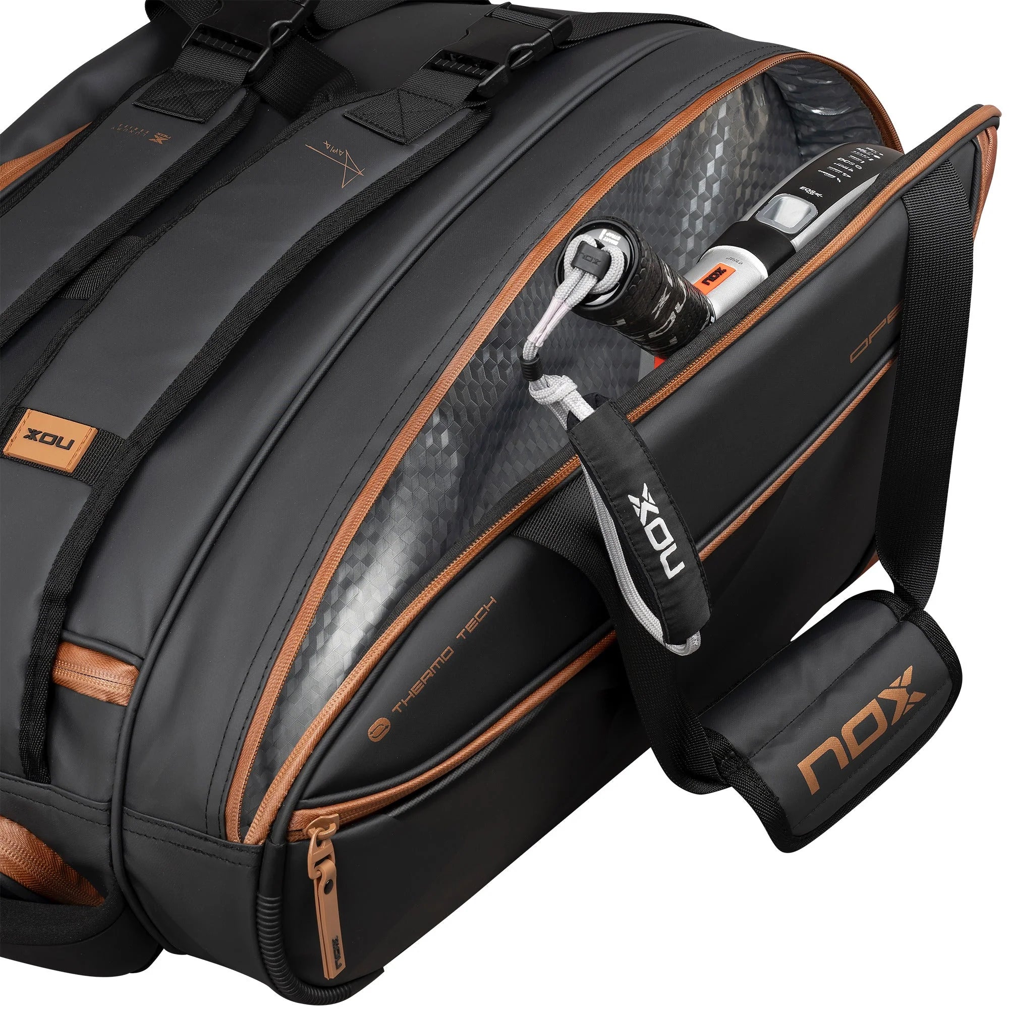 Nox Luxury Open Series Black/Brown racket bag