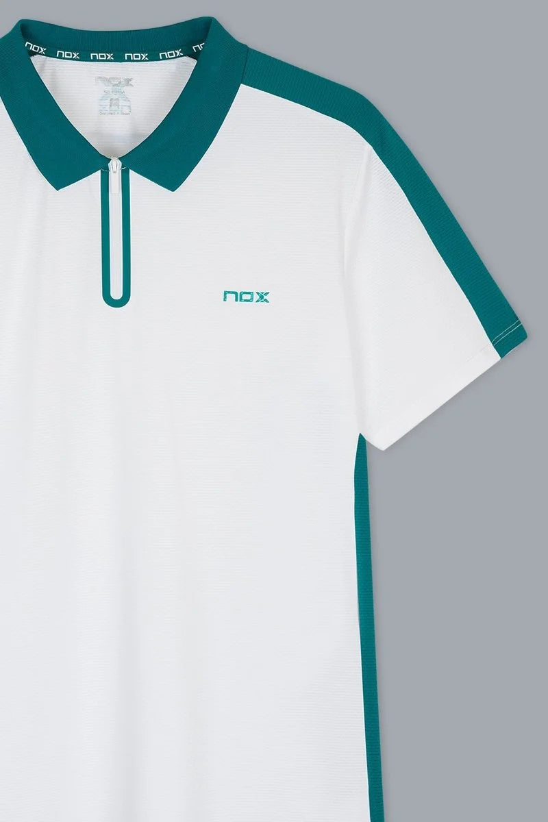 NOX Men’s Pro White/Ivy Green Polo