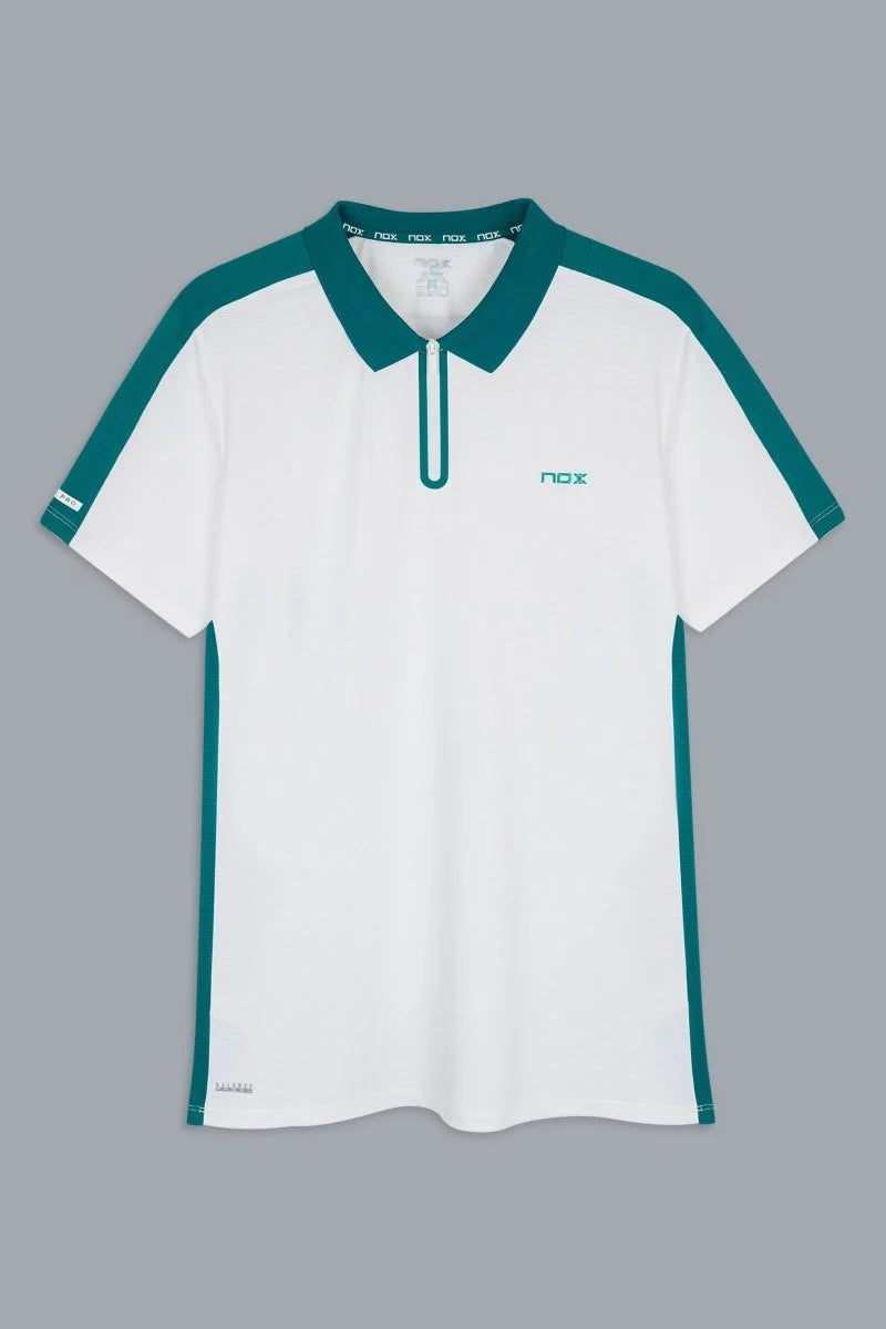 NOX Men’s Pro White/Ivy Green Polo