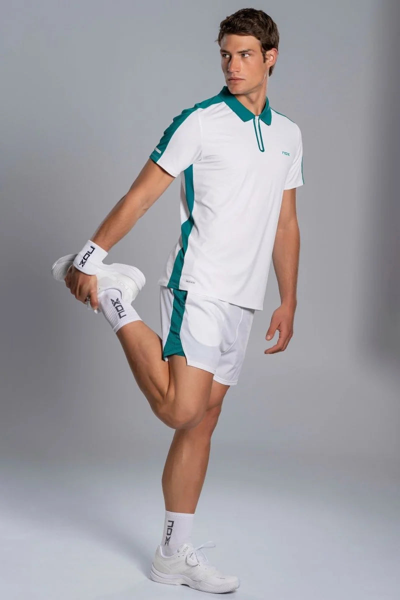 NOX Men’s Pro White/Ivy Green Polo