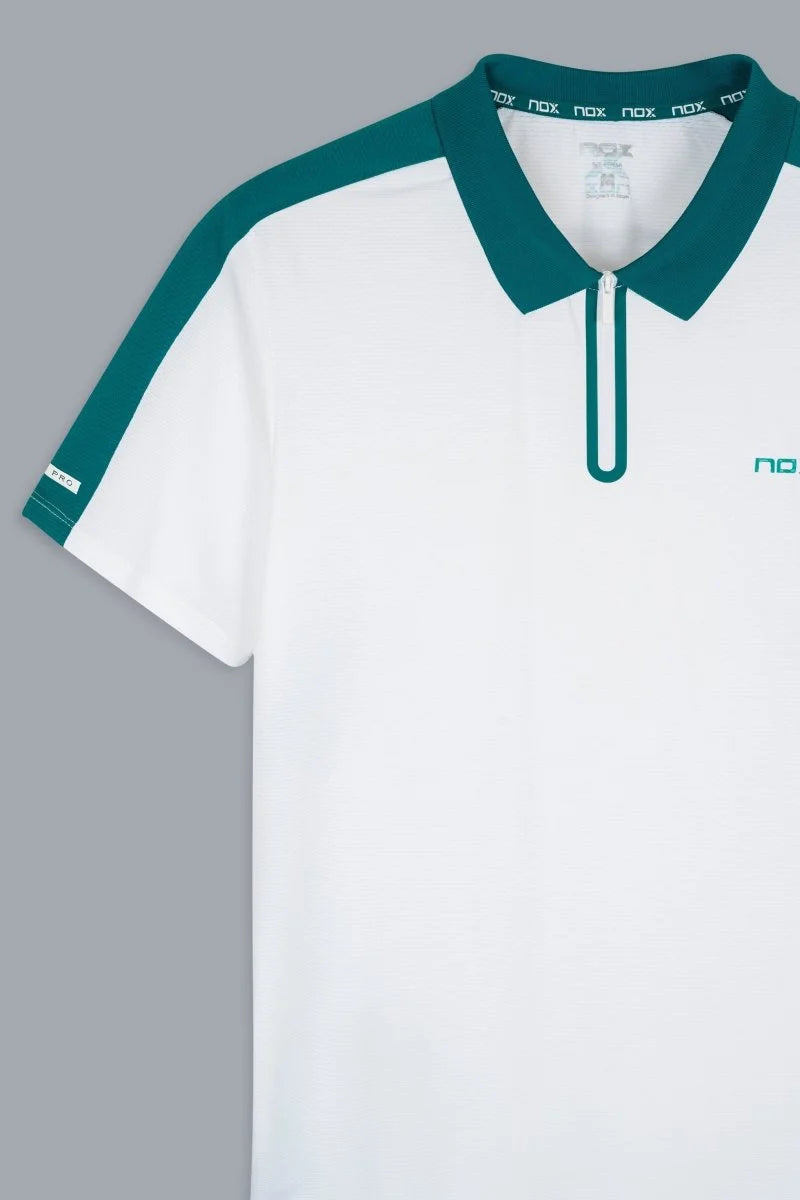 NOX Men’s Pro White/Ivy Green Polo
