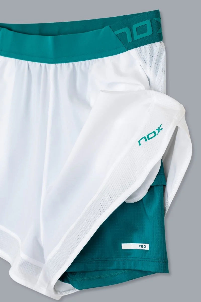 NOX Women’s Pro Shorts White/Ivy Green