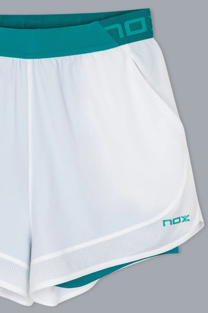 NOX Women’s Pro Shorts White/Ivy Green